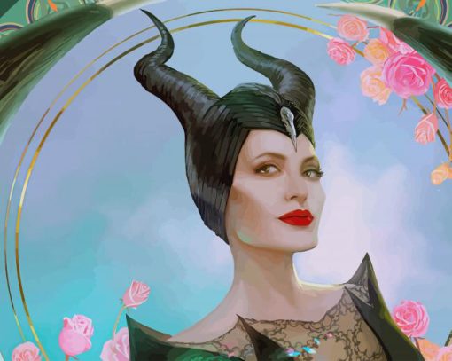 Maleficent Movie Art paint by number