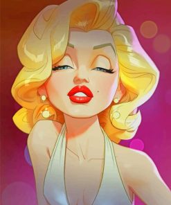 Marilyn Monroe Caricature paint by numbers