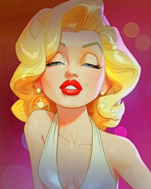 Marilyn Monroe Caricature paint by numbers