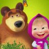 Masha and The Bear paint by numbers