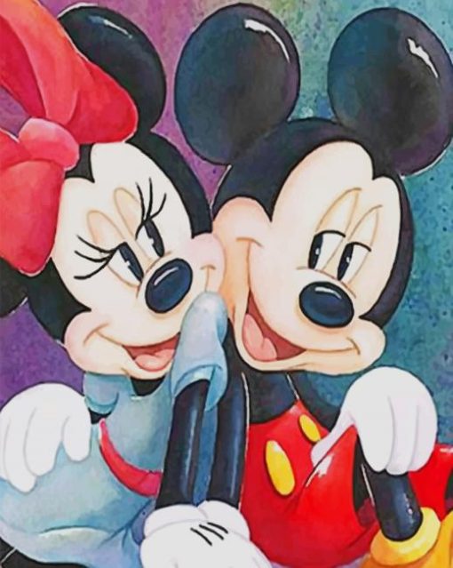 Mickey and Minnie paint by numbers