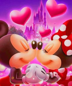 Mickey Mouse And Minnie Couple paint by numbers