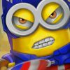 Minion As Captain America paint by number