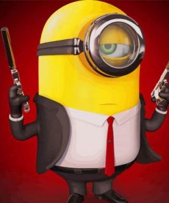Minion As Hitman paint by number