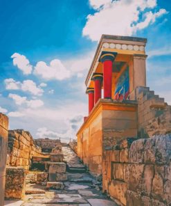 Minoan Palace Of Knossos Greece paint by numbers