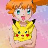 Misty With Pikachu paint by numbers