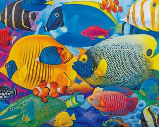 Colorful Fishes Collection paint by numbers
