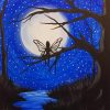 Moonlight Fairy Silhouette paint by numbers
