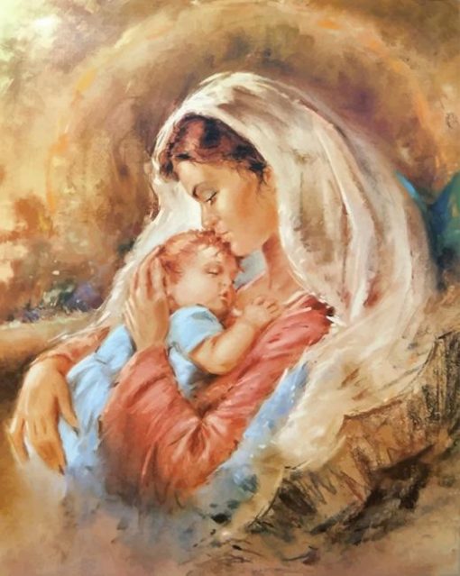 Mother and Her Child paint by numbers
