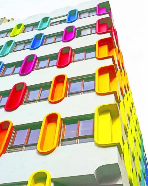 Multi Colored Building paint by numbers