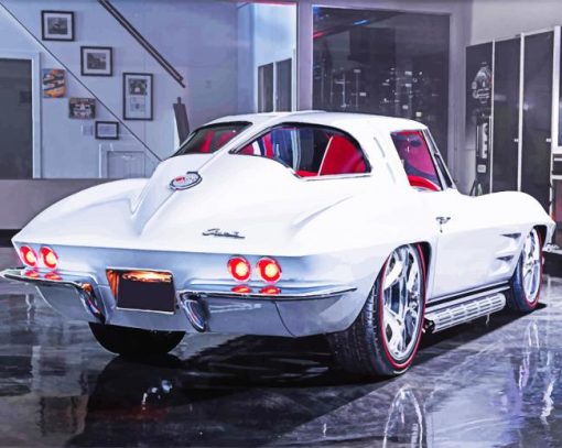 Vintage Chevrolet Corvette paint by numbers