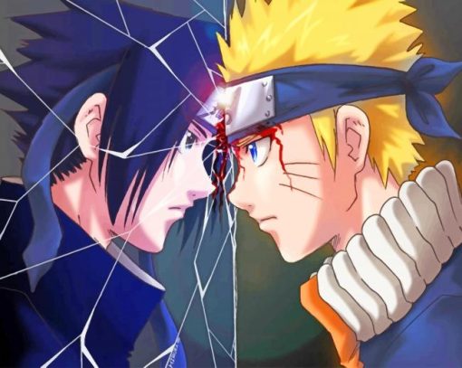 naruto and sasuke face to face painting by numbers