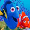 Nemo and Dory Finding Nemo paint by numbers