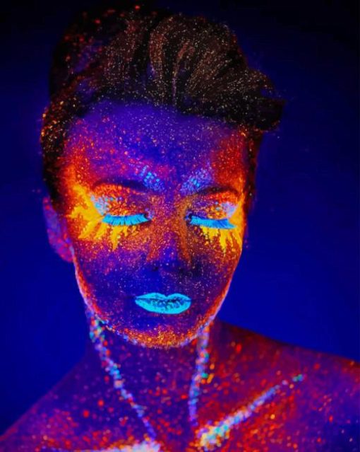 neon body art paint by numbers