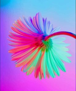 neon flower paint by number