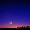 night Crescent moon sky paint by number