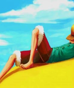 Luffy From One Piece Laying paint by numbers