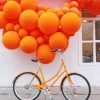 Orange Bike And Balloons paint by number