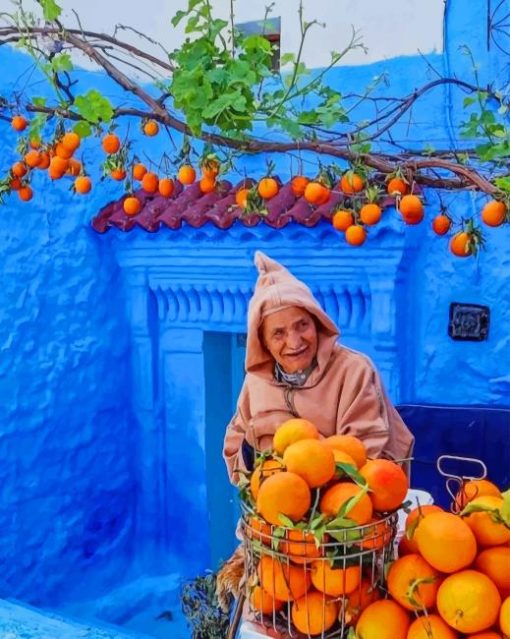 Orange Seller Morocco Paint By Numbers