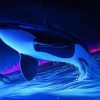 Orca Whale Night paint by number