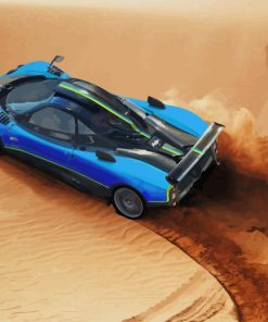 Pagani Zonda In Desert paint by number