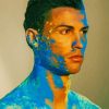 Painted Cristiano Ronaldo paint by number
