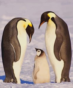 Penguin Family paint by numbers