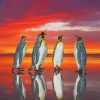 Penguins Sunset paint by numbers
