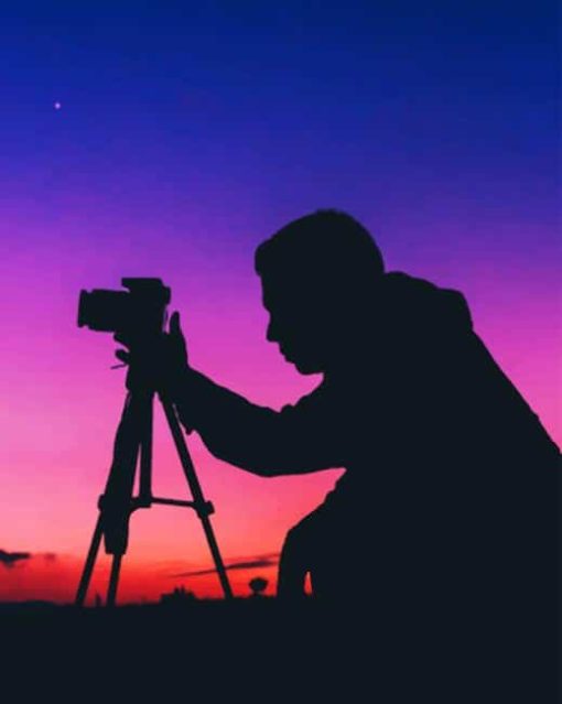 photographer silhouette paint by numbers