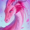 Pink Dragon paint by numbers