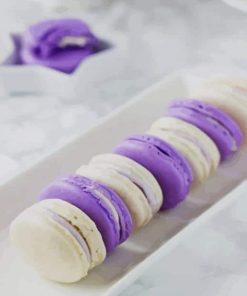 Puple and White Macarons paint by numbers