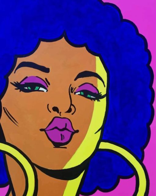 Purple Kiss Pop Art paint by numbers