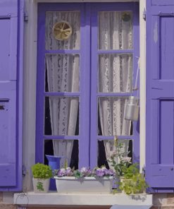 Purple Window paint by numbers