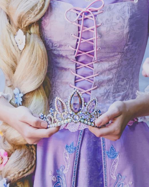 Rapunzel Costume Aesthetic paint by numbers