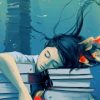 Reading Girl Underwater paint by number