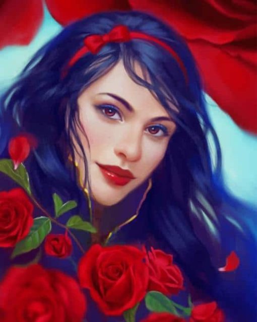 Realistic Snow White paint By numbers