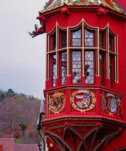 Red Castle Germany paint by numbers