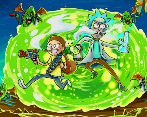 Rick And Morty In Another Dimension paint by number