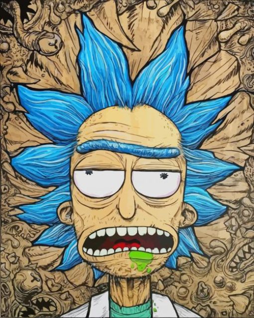 Rick And Morty Psychedelic Art - NEW Paint By Number - Canvas Paint by ...