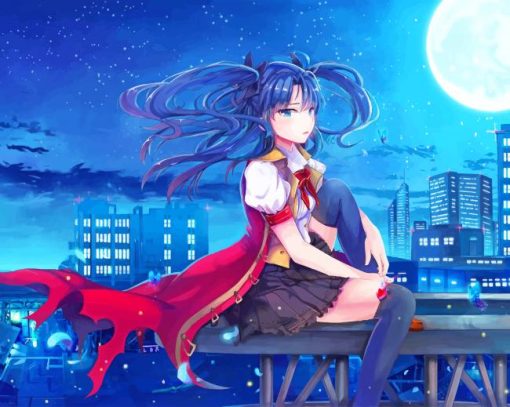 Rin Tohsaka Fate Stay Night paint by numbers