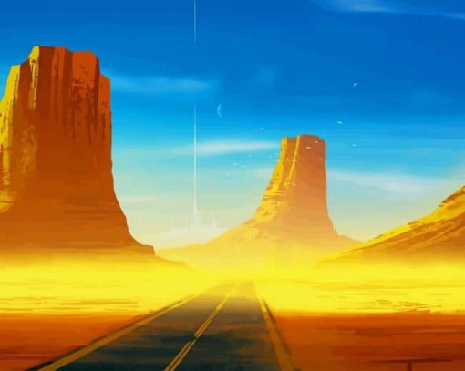 Road To Desert paint by number