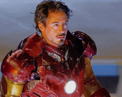 Robert Downey jr Iron Man paint by numbers