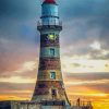 Roker Pier Light House United kingdom paint by numbers