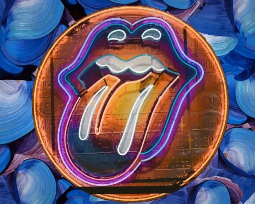 Rolling Stones Logo paint by numbers