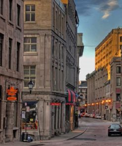 Rue saint Paul old Montreal painting by numbers