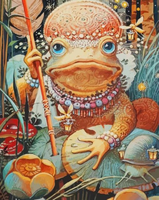 Russian Fairy Tale Artist Frog paint by numbers