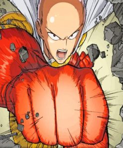 Saitama One Punch Man paint by numbers