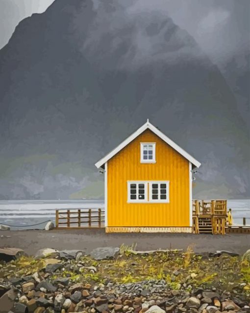 Sakrisoy Island Norway paint by numbers