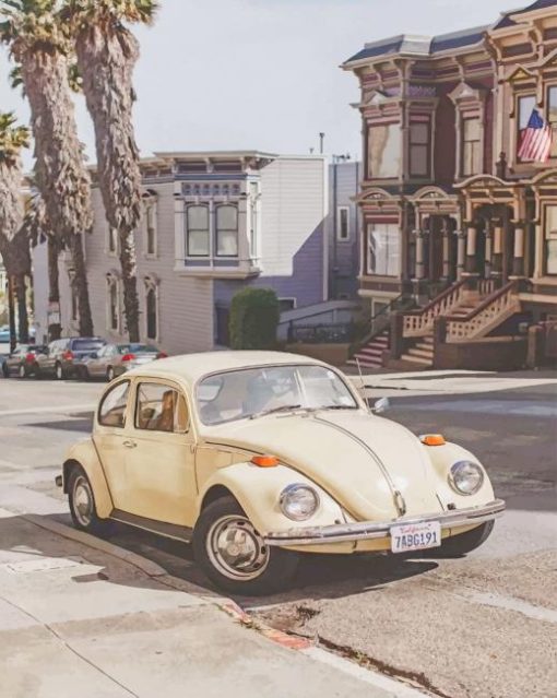 San Francisco VW Bug paint by numbers