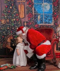 Santa And A Little Kid paint By numbers